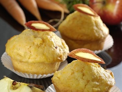 Almás, sárgarépás muffin recept