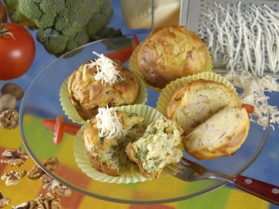 Brokkolis muffin recept