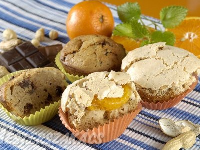 Teás, mandarinos, mandulahabos muffin