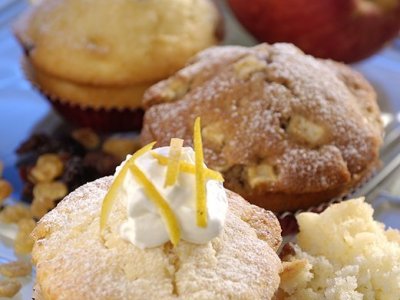 Tönkölybúzás, almás, túrós és túrós mazsolás muffin recept
