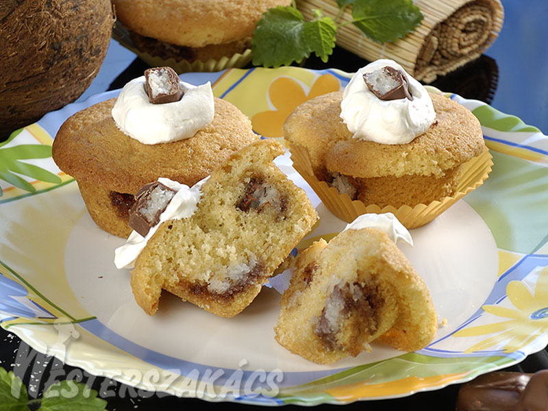 Bounty csokis muffin recept