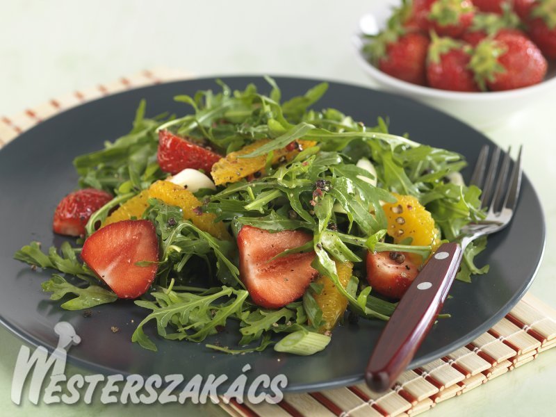Gyümölcsös ruccola saláta recept