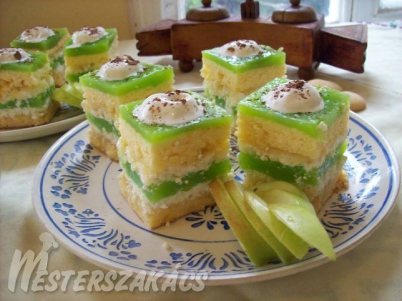Zöldalmás sütemény recept